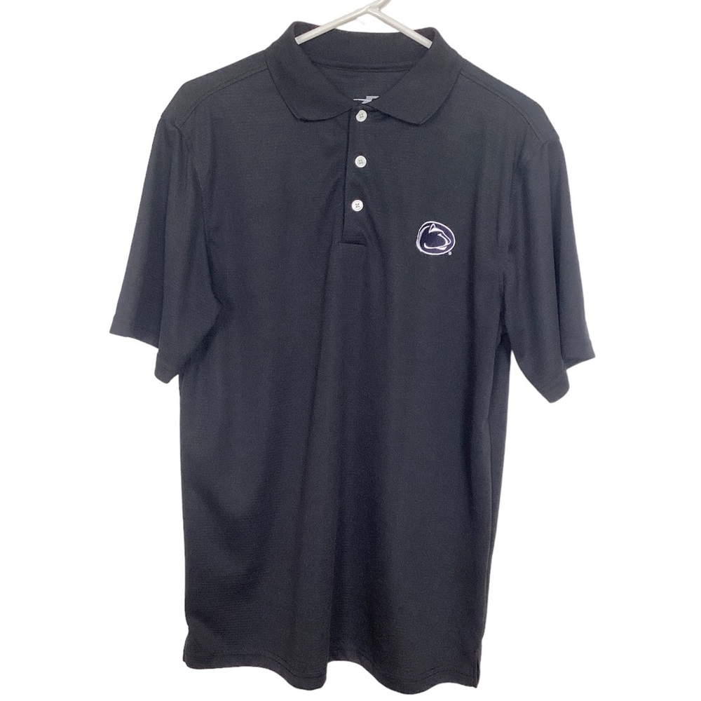 Penn State J. America Athletic Golf Polo Shirt | Mens M | black short sleeve PSU